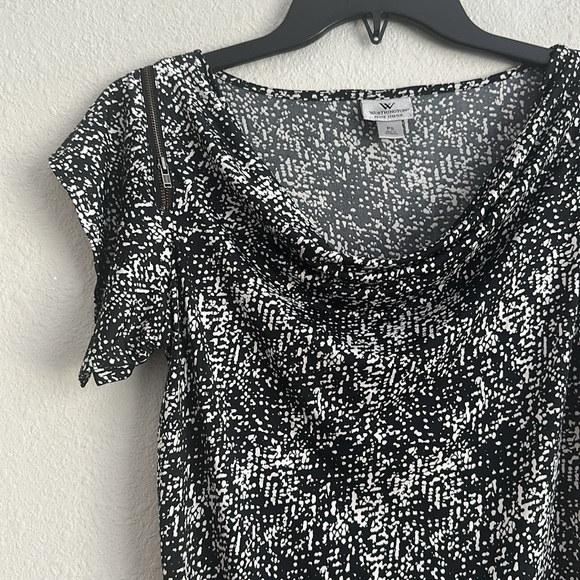 Worthington petite stretch shoulder zip cute blouse ps - Picture 2 of 6